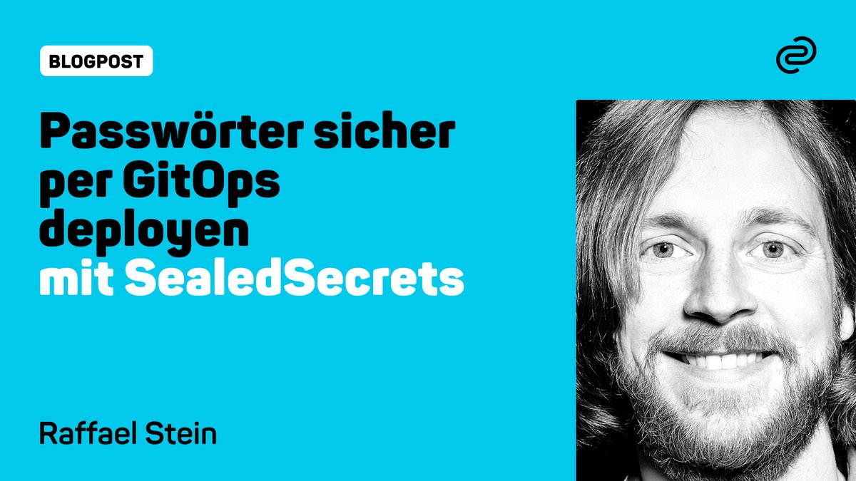 codecentric AG (@codecentric) on Twitter photo Passwörter in einen #GitOps-Workflow einbinden? Ganz einfach mit #SealedSecrets! 🤩
Wie es genau funktioniert, erklärt euch <a href="/raffael/">Raffael Stein</a> in seinem neuen Blogbeitrag.
➡️➡️ Jetzt lesen: cclnk.de/3O49jvk Passwörter in einen #GitOps-Workflow einbinden? Ganz einfach mit #SealedSecrets! 🤩
Wie es genau funktioniert, erklärt euch <a href="/raffael/">Raffael Stein</a> in seinem neuen Blogbeitrag.
➡️➡️ Jetzt lesen: cclnk.de/3O49jvk