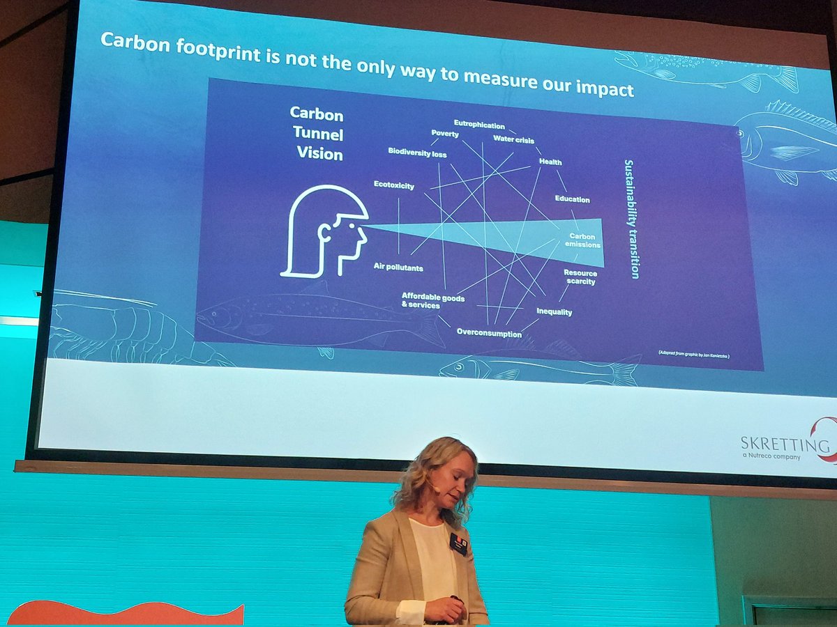 "There's no point in reducing the footprint of our feed if it lowers the performance of the fish, or if it doesn't address the whole complex picture," says Skretting #nasf2022