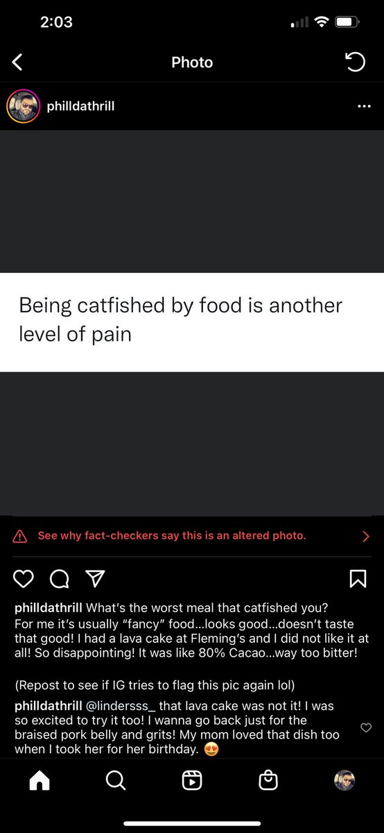 PhillDaThrill's tweet photo. Wth is going on @instagram you flag me for this? It’s not even remotely similar! https://t.co/Zq8SiTKRfB