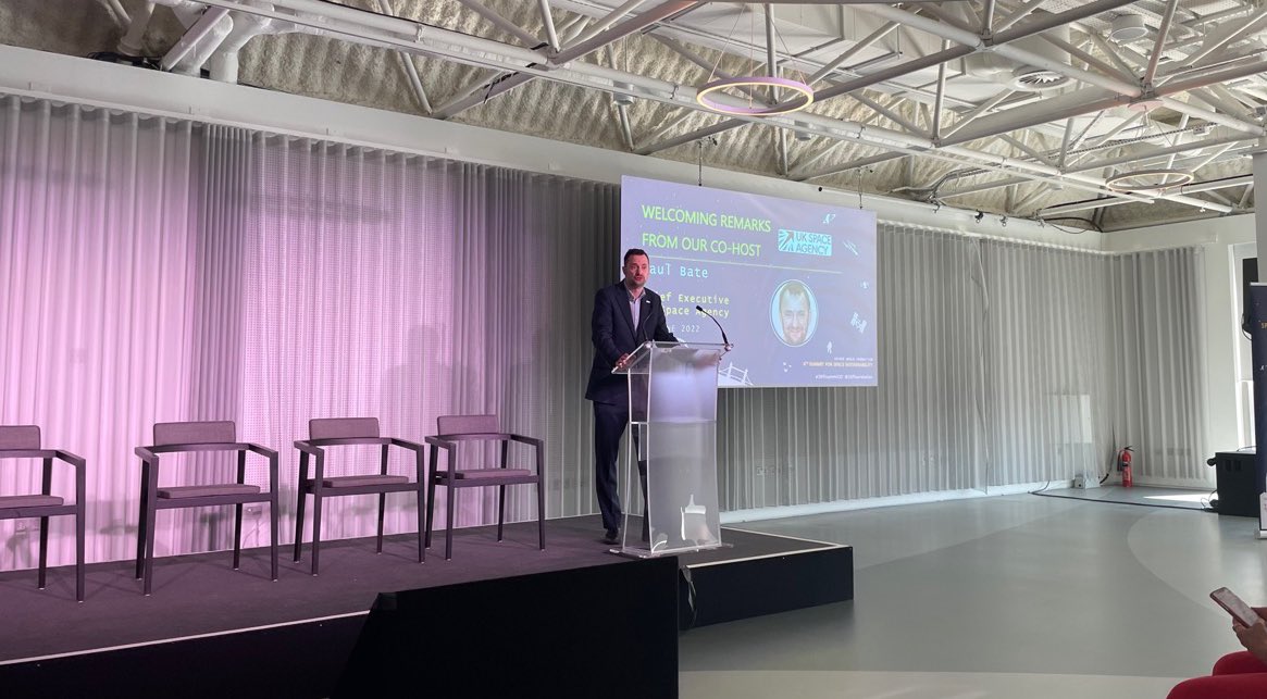 spacegovuk's tweet photo. We’re at the Summit for Space Sustainability at the @sciencemuseum today with delegates from across the world. 🌍
Our CEO @paul_bate delivered a keynote speech on UK leadership in space sustainability, as set out in the National Space Strategy. 🛰
#SWFSummit | @SWFoundation https://t.co/CrHjsvK99V
