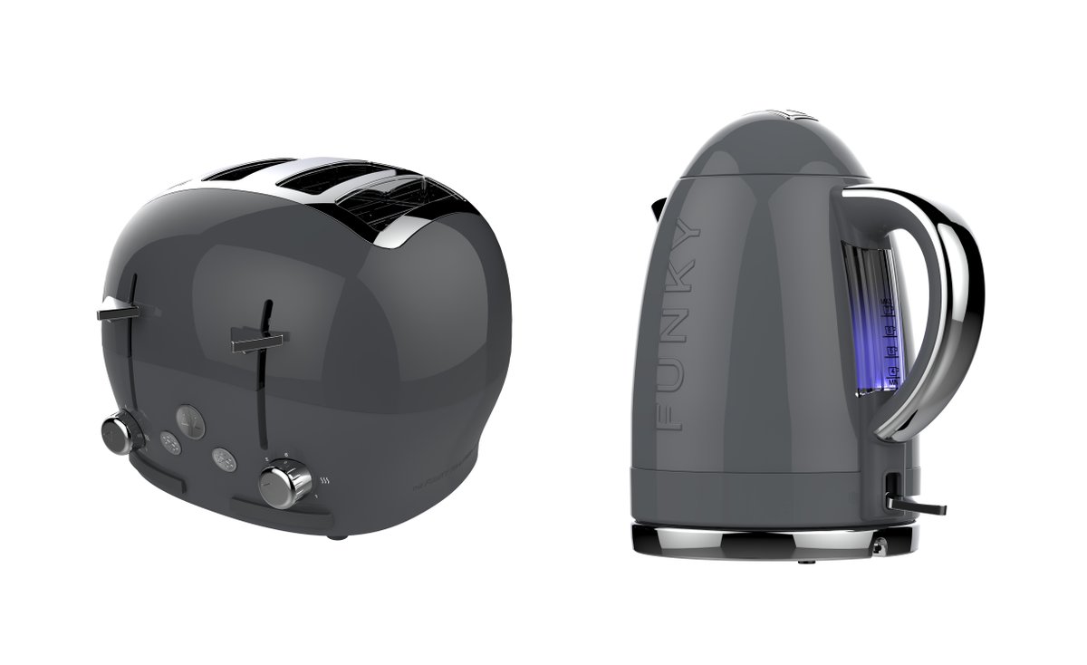 ERTonline's tweet photo. The Funky Toaster and Kettle now come in Gloss Grey:

https://t.co/FQLMZNXgBs

@FunkyAppliance https://t.co/k9W5mM6szO