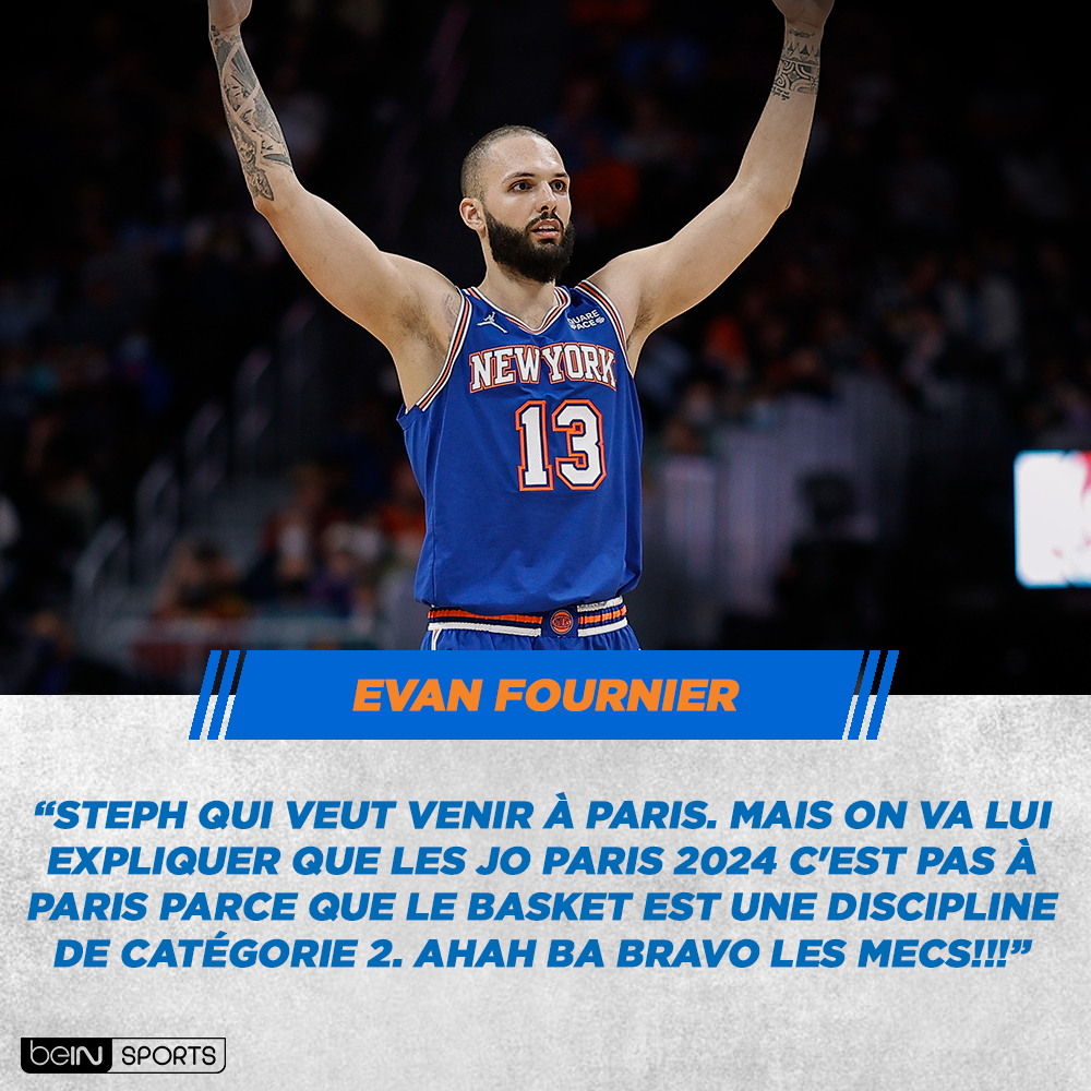 🏀 #Paris2024 
😠🗯️ Evan Fournier critique à nouveau le choix du site pour le basketball et prend Stephen Curry à témoin !
➡️bit.ly/3tTlVxG