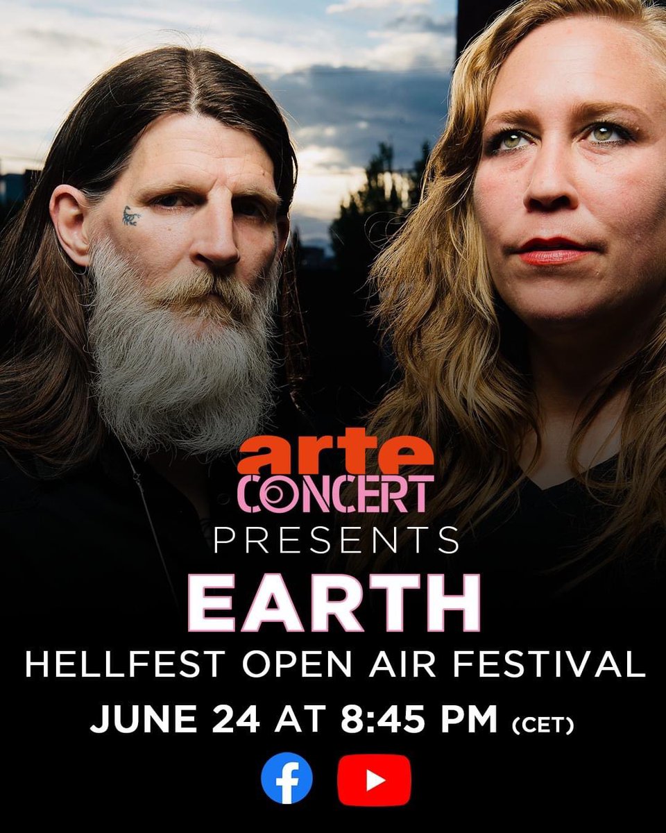 Watch @earthseattle performing at @hellfestopenair. Live streaming on @ARTEconcertFR socials on June 24th at 8:45PM CET. Website: arte.tv/fr/videos/1089… Youtube: youtu.be/vRv6Bu8tTgg