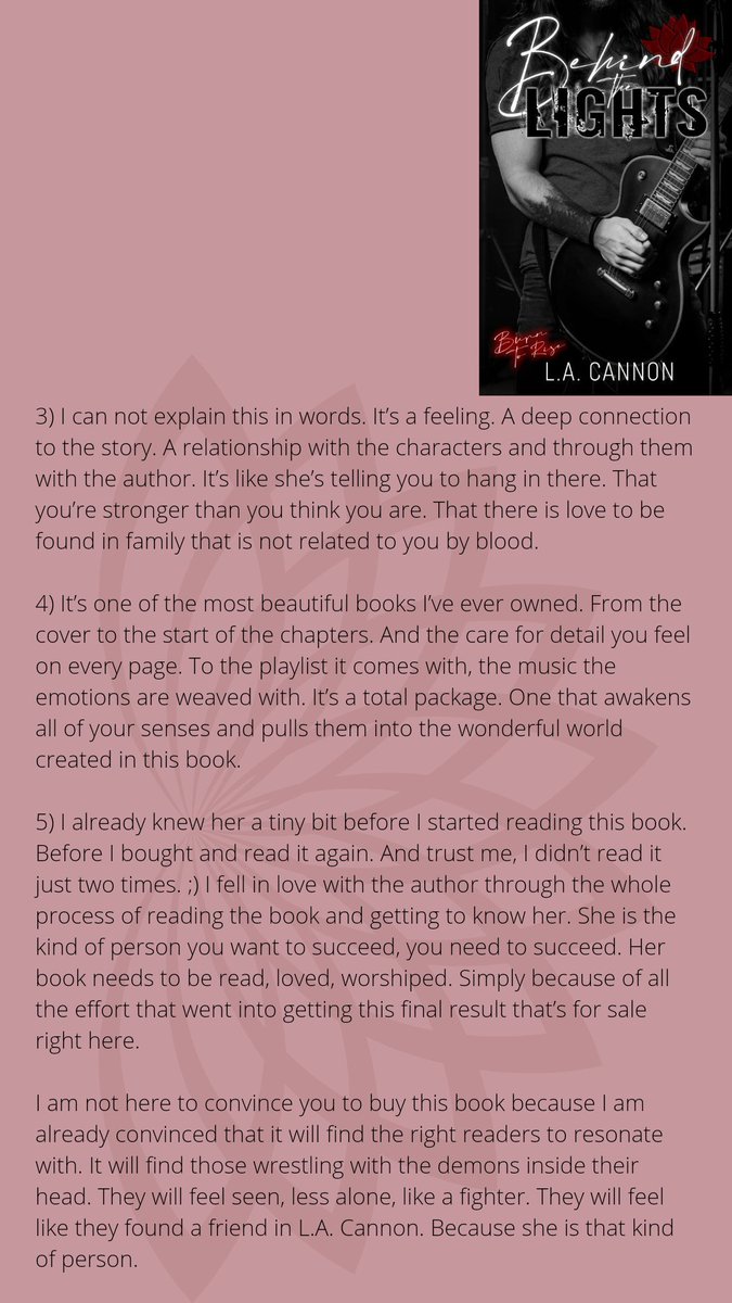 Hankiebeer's tweet photo. @lacannonbooks ❤️
#indiebookreview #indiebook #bookreview #indieauthor #rockstarromance #metalbook #BookRecommendations https://t.co/VIpsKumNSw