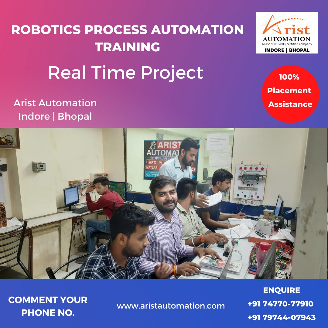 Aristplc's tweet photo. Robotics Process Automation Training With Placement Assistance
✔ Job Oriented Training For Engineers
✔ 100% Placement Assistance

Apply: https://t.co/lKnCnyoxuJ
Enquiry: +91 74770 77910 | +91 79744 07943

#rpa #roboticsprocessautomation #PLCProgramming #SCADA https://t.co/QSrbJOsp9o