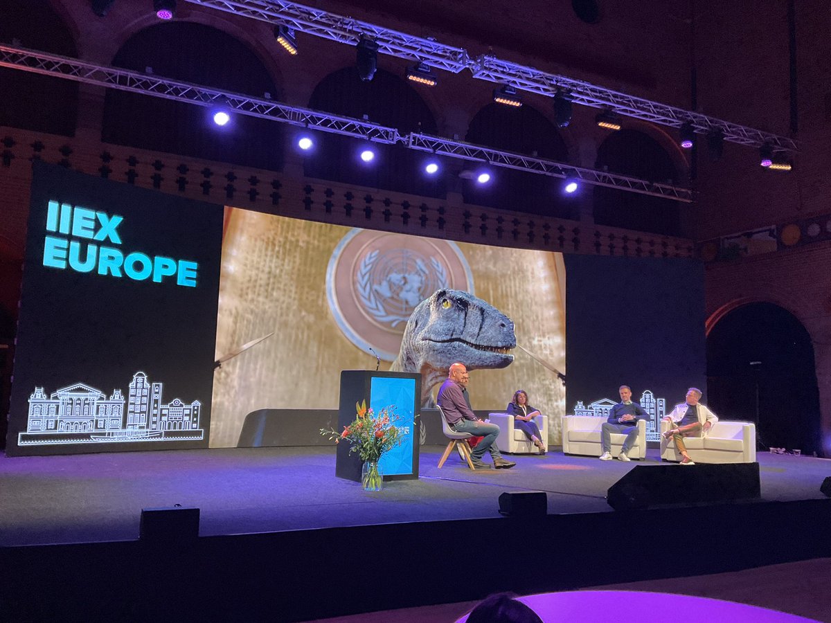 E2EResearch's tweet photo. I am very on board with the talking dinosaur that wants to focus on sustainability and supporting people over digging our own graves. Go dinosaurs! #IIeX #IIeXeu
#MRX #Insights #MarketResearch https://t.co/GDI9zyipwe