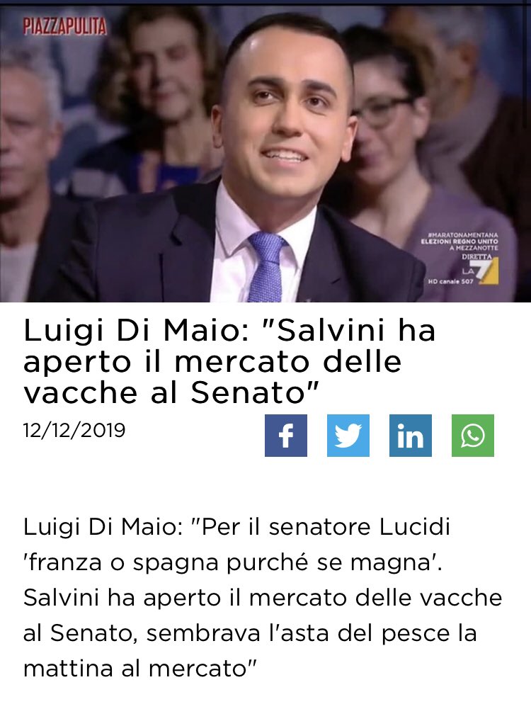 #DiMaio è riuscito a portar via con sé ben 60 "vacche". Complimenti a lui, gran mercante. #IlMercatoDelleVacche