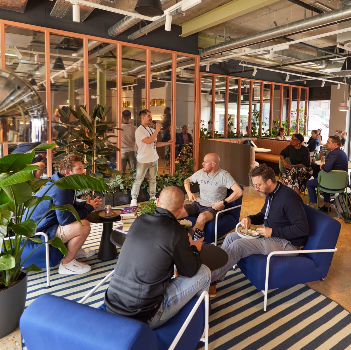 workclockwise's tweet photo. With the full space now open, this month we celebrated the official launch of #ClockwiseWoodGreen. We were delighted to see our spaces filled with new and old friends enjoying a day in the life of a Clockwise member. Thank you to everyone who joined us and we hope to see you soon https://t.co/WN7xBP6Lha