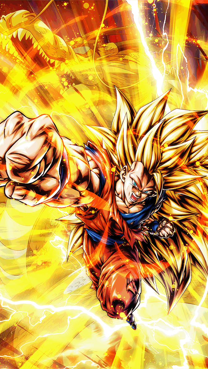 Goku Super Saiyan 3, dokkan battle, HD phone wallpaper