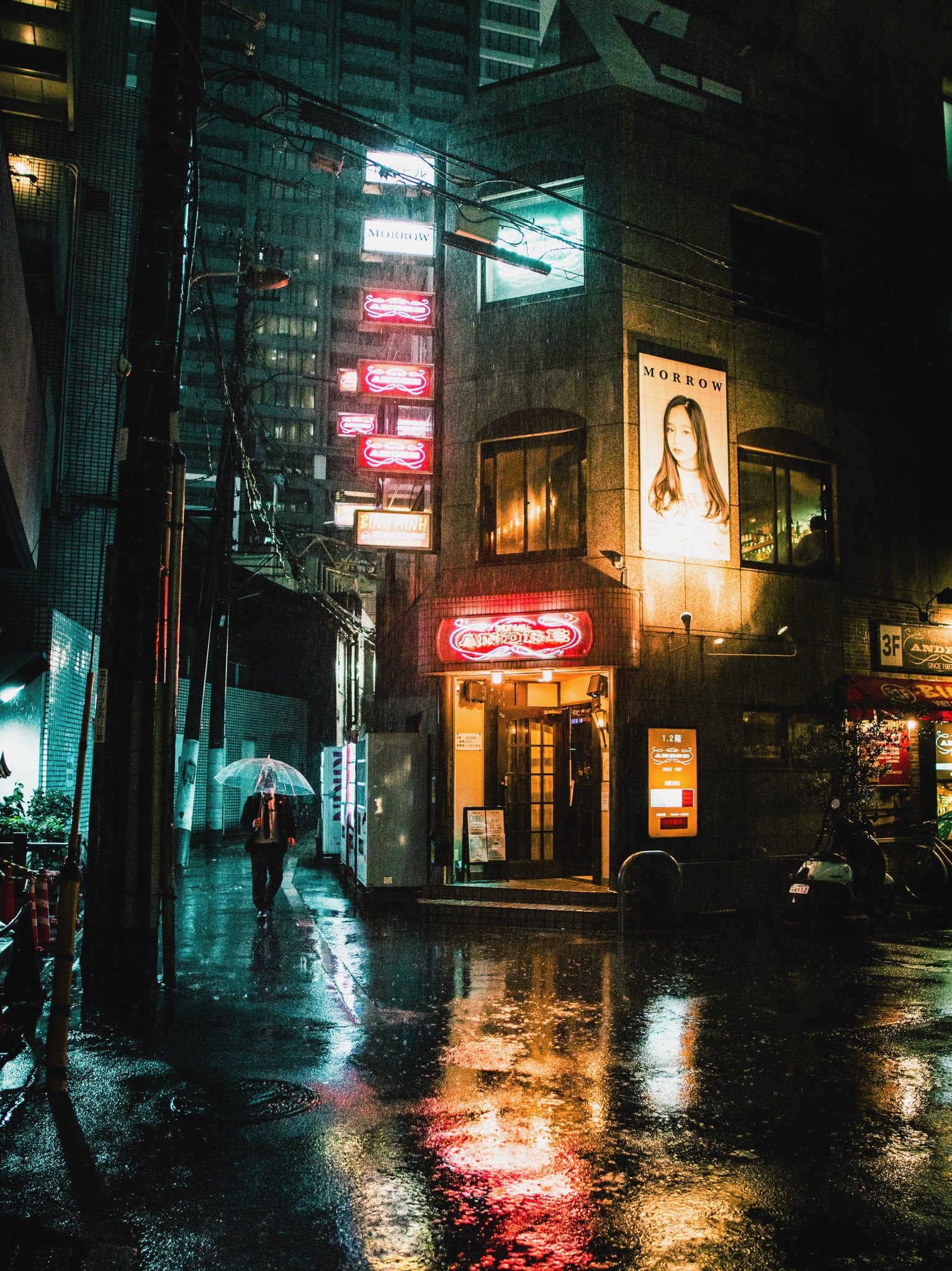 Omi ノイズの様に視界を遮る雨 梅雨時期のネオ大阪 T Co Nbbzmvfwo8 Twitter