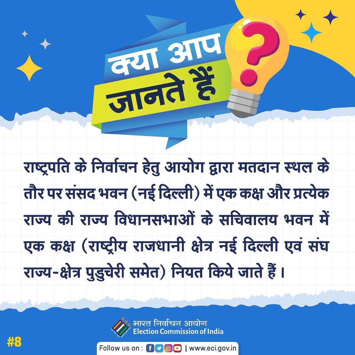 ECISVEEP's tweet photo. Do you know where the polls for the election to the office of President are held? Check here👇

#DoYouKnow #PresidentialElections2022 #ElectionCommissionOfIndia #ECI https://t.co/QmMurRTWl9