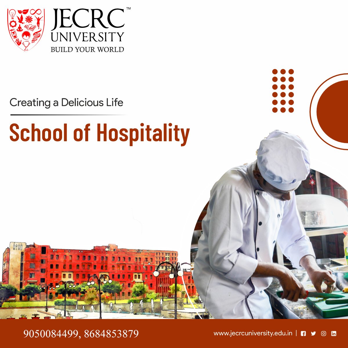 JecrcU's tweet photo. JECRC University (JU), Jaipur Admission 2022-23 Open !
Apply Now: https://t.co/5uDZ0WZhFm

SCHOOL OF HOSPITALITY

Mobile No.: +91-9050084499, +91-8684853879

Website- https://t.co/fOup0EOfqu https://t.co/ToNa0zbBAR