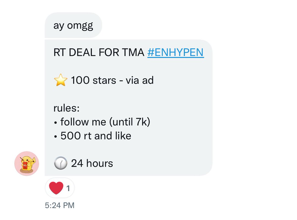 FAN  N  STAR  DEAL  FOR  #ENHYPEN  

for  100  stars  -  via  ad  //  #ENFuelUp  

RULES :
—  follow  @_sznvotes  ( until  7k ) 
—  500  rt  and  likes  
—  ends  in  24  hrs  !!