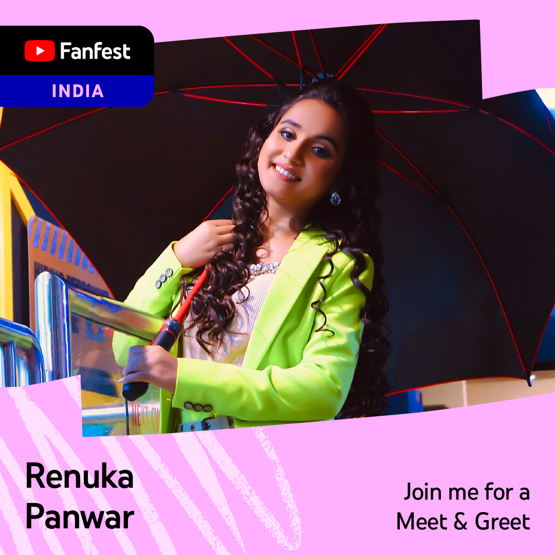 _RenukaPanwar_'s tweet photo. To all my special fans - This is a chance for an exclusive Meet &amp; Greet with me 😀

Sign up link - https://t.co/oUdnfsqv15

@YouTubeFanFest @YouTubeIndia #YTFFIN22 https://t.co/slWZmEzynd