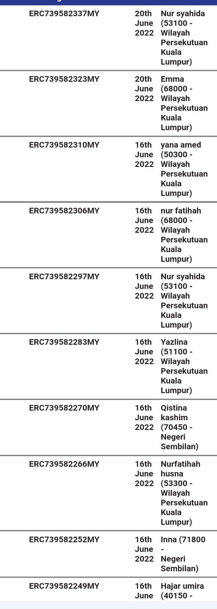 97Kahyan's tweet photo. Kindly check the tracking number 🙏 https://t.co/I3agwQ6So2