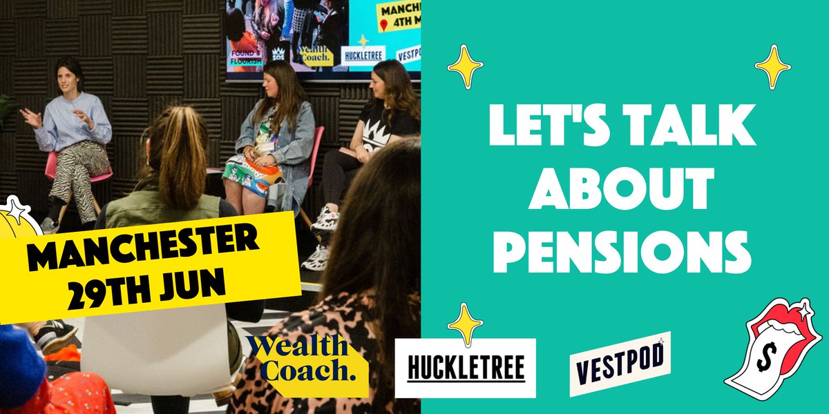 🙄Don't know where to start when it comes to #pensions? Not sure that you’re putting away enough for retirement? Started too late? 

🗓️Join us on Wednesday, June 29th <a href="/huckletree/">HUCKLETREE</a> Ancoats in #Manchester with <a href="/emilieldn/">Emilie Bellet</a> <a href="/clareefrancis/">Clare Francis</a> and Sara Maxwell
