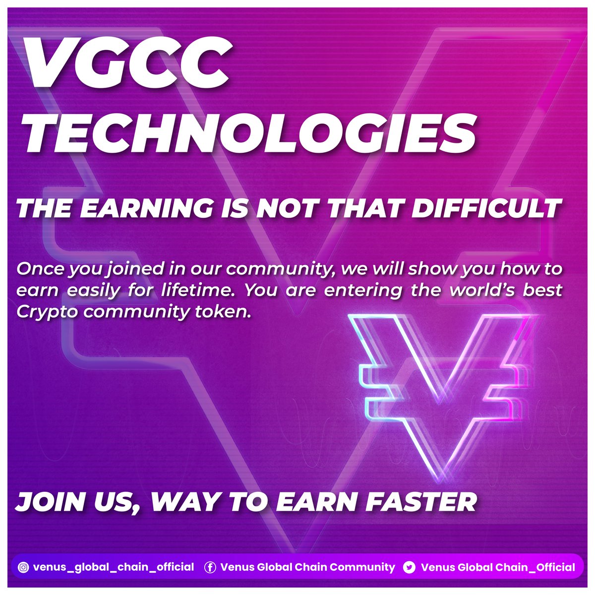 The community generates income from an automatic trading work to create revenue.

#venusglobalchain #vgcc #vgcn #vgcp #vpay #vbot #vgcx #blockchaintechnology #cryptocurrency #lifetime #earnmoney #savingmoney #community #earning #savingmoney #rich