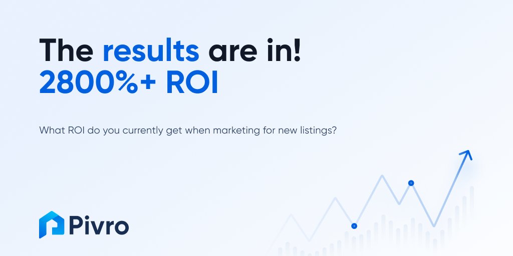 PivroSoftware's tweet image. Some #EstateAgents using Pivro are achieving over 2800% ROI 

Crazy right?! Maybe, maybe not when you take into consideration all the benefits of using a system like Pivro...

Check out pivro.com for more information

#UKpropertymarket
#EstateAgency
#UKRealestate