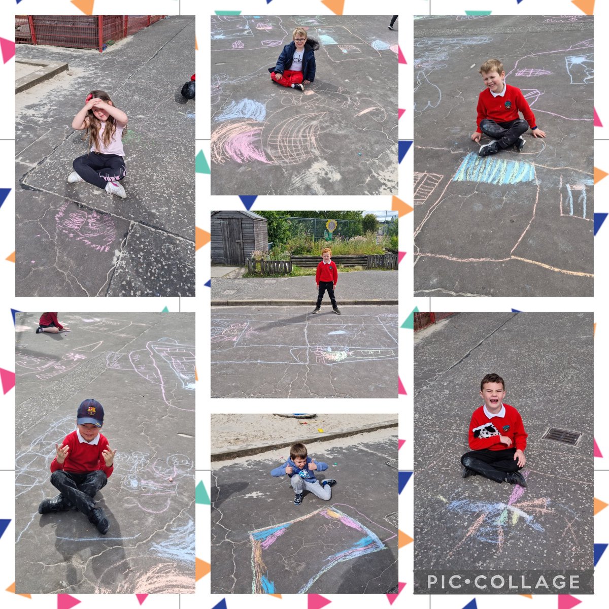 This morning we used chalk to draw pictures of our favourite P2 moments. 

Popular highlights included:
🏠 Trip to Callendar House
🎃 Halloween Party
🍦Trip to the Milk Barn