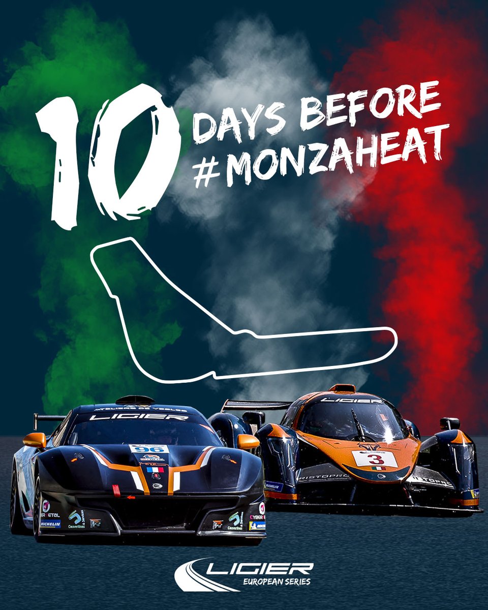 LigierEuroSerie's tweet photo. Only 🔟 days left before the #MonzaHeat🔥 The Ligier JS P4s and the Ligier JS2 Rs are ready to race on the legendary Temple of Speed, on the Tifosis’ home soil 🇮🇹 for the fourth heat of the season 🤩

🙏 @Michelin_Sport / @Stand21Racewear / Ecodime https://t.co/Kcdj9OHPT4