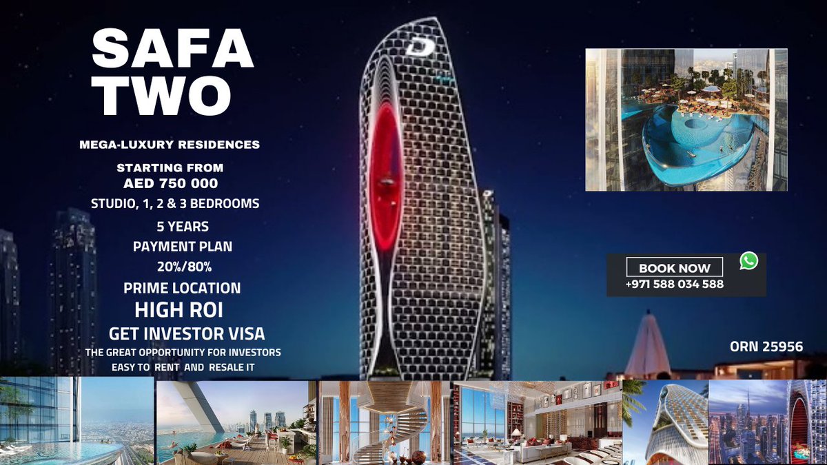 KShamsov's tweet photo. Ultra Luxury Residences for Sale in Dubai - DAMAC Safa Two https://t.co/jGQK13Uhvs via 
@YouTube
 5 YEARS PAYMENTPLAN  
 HIGH RETURN ON  INVESTMENTS 
EASY  TO RENT AND  RESELL IT 
GET A VISA  BY PURCHASING REAL ESTATE IN  DAMAC  SAFA 2 
#SAFATWO #DAMAC #REALESTATEDUBAI #DUBAI https://t.co/eRLF9TjKtx
