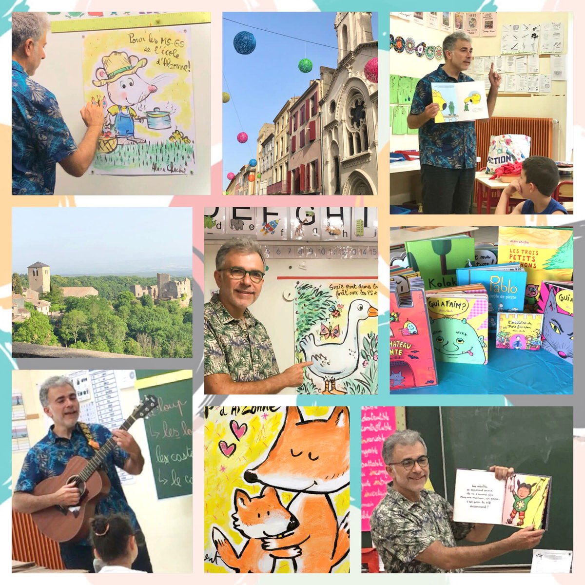 d_munich's tweet photo. Fin de la résidence d'auteur à l'école d'Alzonne avec A. Chiche, auteur,illustrateur, conteur grâce @LeCNL . Du bonheur et des  apprentissages pour tous nos élèves ! Place maintenant à @partirenlivre à Montolieu avec qui nous avons mutualisé nos projets sur ce territoire rural. https://t.co/i5UOrWV26W