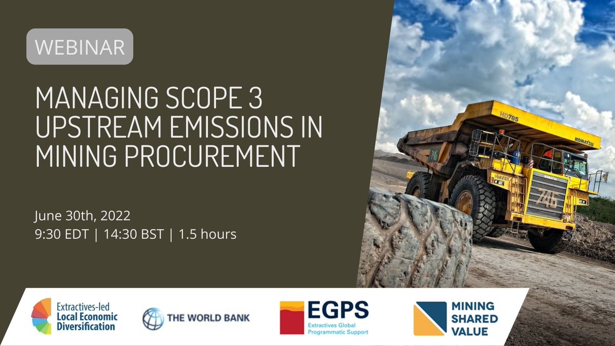 Next Thursday, June 30th we examine the implications of #mining sector efforts to reduce upstream #scope3 emissions for #localcontent, and how supplier development in host countries will need to adapt buff.ly/3O94Ckc #globaldev #ELLED #greentransition