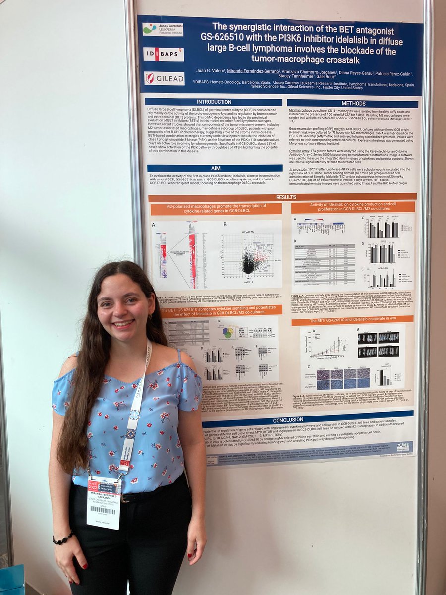Come visit P2-332 at #EACR22  to talk about our research on PI3K and BET inhibitors for DLBCL! <a href="/roue_s/">Roué Lab</a> <a href="/CarrerasIJC/">Josep Carreras Leukaemia Research Institute (IJC)</a>