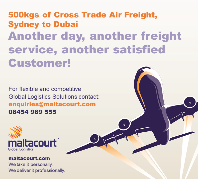 Cross trade shipment recently quoted, won and booked here with us at Maltacourt!

Contact us today for any freight quotes globally!

#Maltacourt #crosstrade #Sydney #Dubai