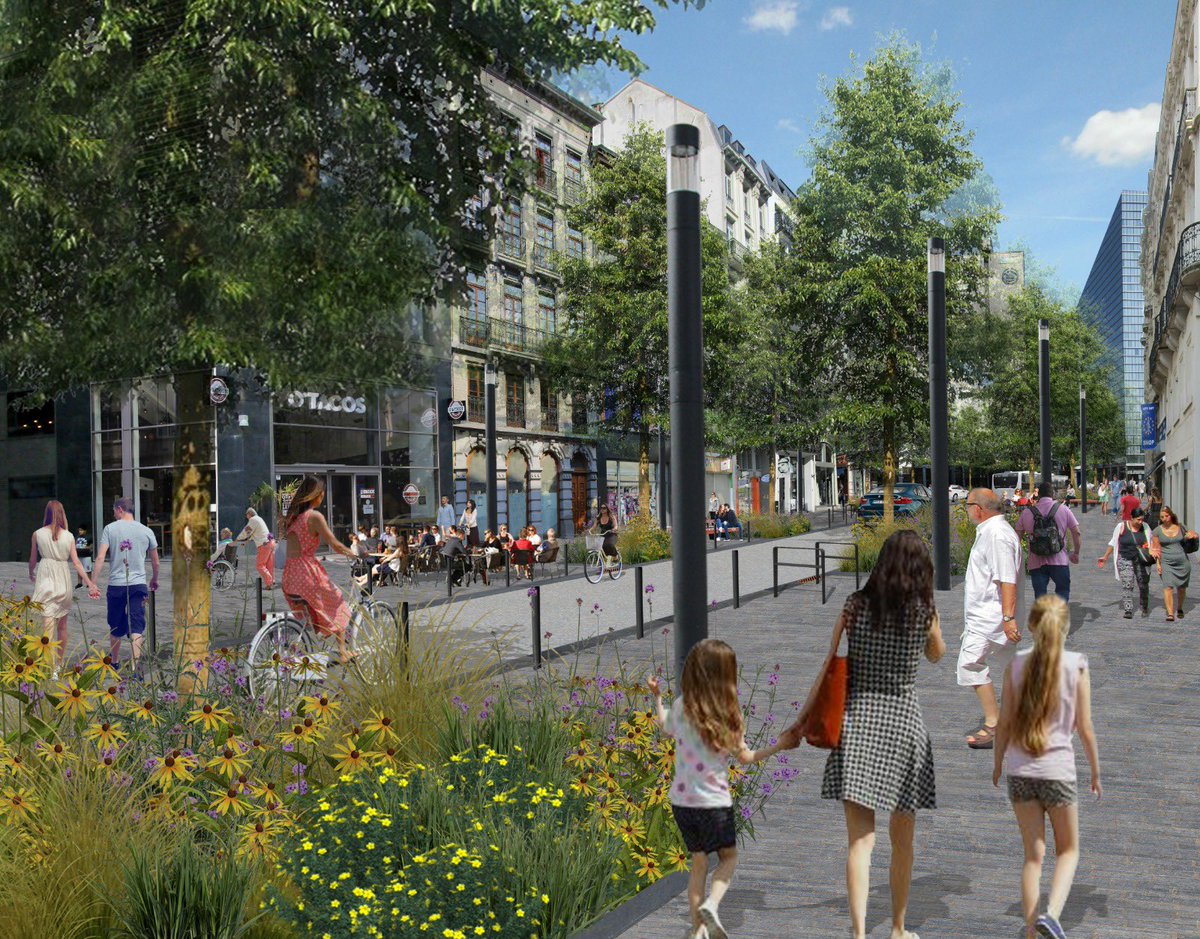 AnsPersoons's tweet photo. Stad Brussel zet de opwaardering van het stadscentrum verder!
☑️ bouwvergunning voor de heraanleg van Adolphe Max op zak 
☑️ voetgangerszone nog beter verbinden met omliggende wijken 
☑️ bomen in volle grond en sterke vergroening van de laan 

🤝 @PhilippeClose @SmetPascal https://t.co/khigEOvAQU