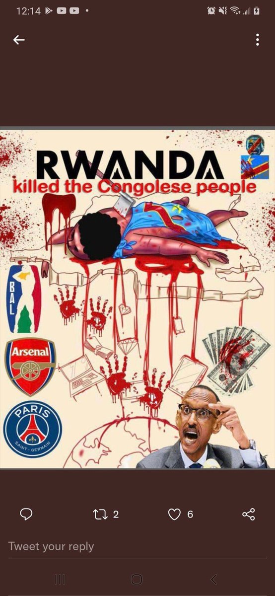 Alix_rdc's tweet photo. #VisitRwanda , une promotion de massacres des enfants et de viols des femmes congolaises par l’armée rwandaise et monsieur @PaulKagame .
Parisiens, @Co_Ultras_Paris , sauvez l’image de marque de votre club. Le #RwandaTue .
#RwandaIsKilling https://t.co/Jq6VLJPIWp
