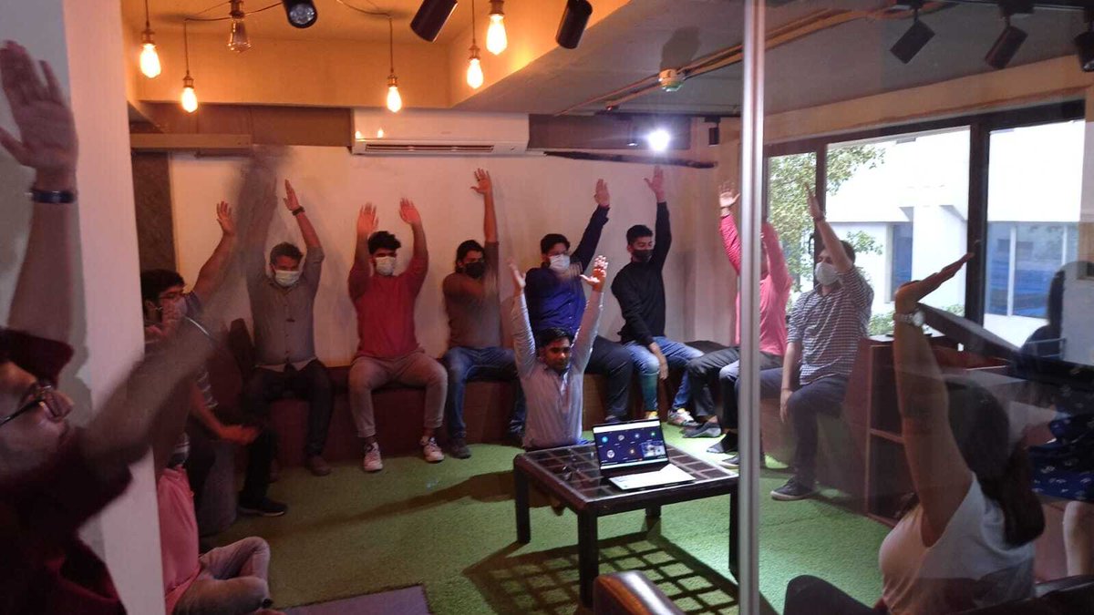 This Yoga Day Ms. Miral Shah conducted a yoga session to help IONites stay clear, focused &amp; calm in the workplace🧘🏻‍♀️🧘🏻‍♂️🧘

ION Energy believes in the idea of giving people a productive environment where they can focus &amp; do their life's best work ☮️

#IONEnergy #InternationalYogaDay