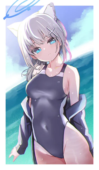 シロコの水着が競泳水着なのいいよね、、。、の絵です 