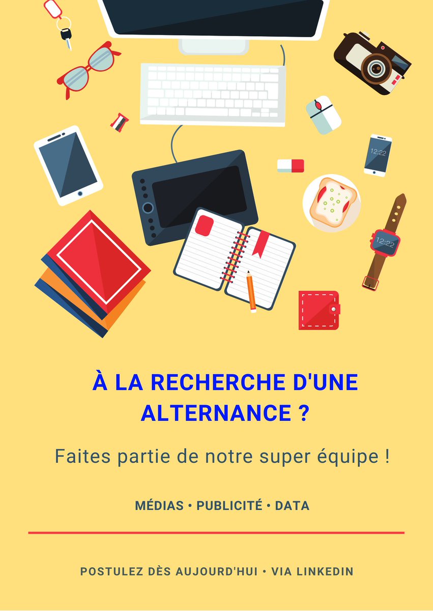🎓 Vous êtes étudiant en formation Bac+4/5

🌟 Vous êtes passionné par les médias et les statistiques ?

🔢Vous êtes à l’aise avec les chiffres et aimez les faire parler ? 

Venez rejoindre notre belle équipe :
 👉linkedin.com/jobs/view/alte…