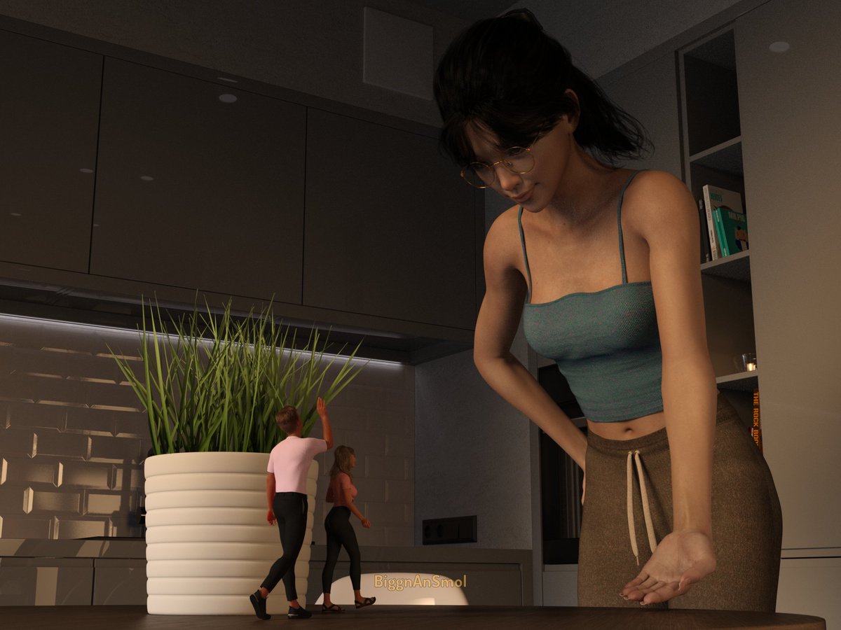 BiggnAnSmol's tweet photo. You two need a hand?

Ella lowered her hand to the kitchen table, offering it to her two micro friends who were stood on the round counter.

#MassiveForDaz #sizetwitter https://t.co/Aj7Ok0fn9O