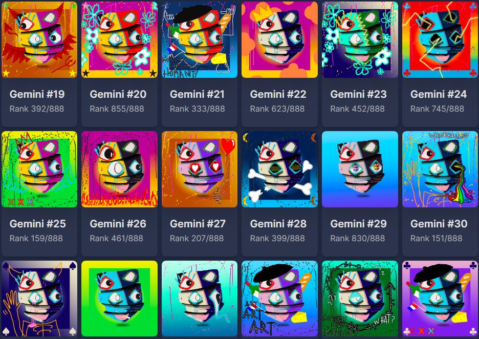 💫GEMINI NFT 
instant shuffle on JUNE 28
collection▶️trilem.art/gallery/GEMINI

💕&amp;♻️for the Ⱥlgo Fam
You can follow 
<a href="/GEMINI__NFT/">GEMINI NFT</a>  &amp; <a href="/trilemart/">trilem.algo</a>

#algorand #NFTs #algoNfts #algonft #algofam #algocommunity #raffle #NFTProject #algo #NFTCommunity #gemininft #gemini