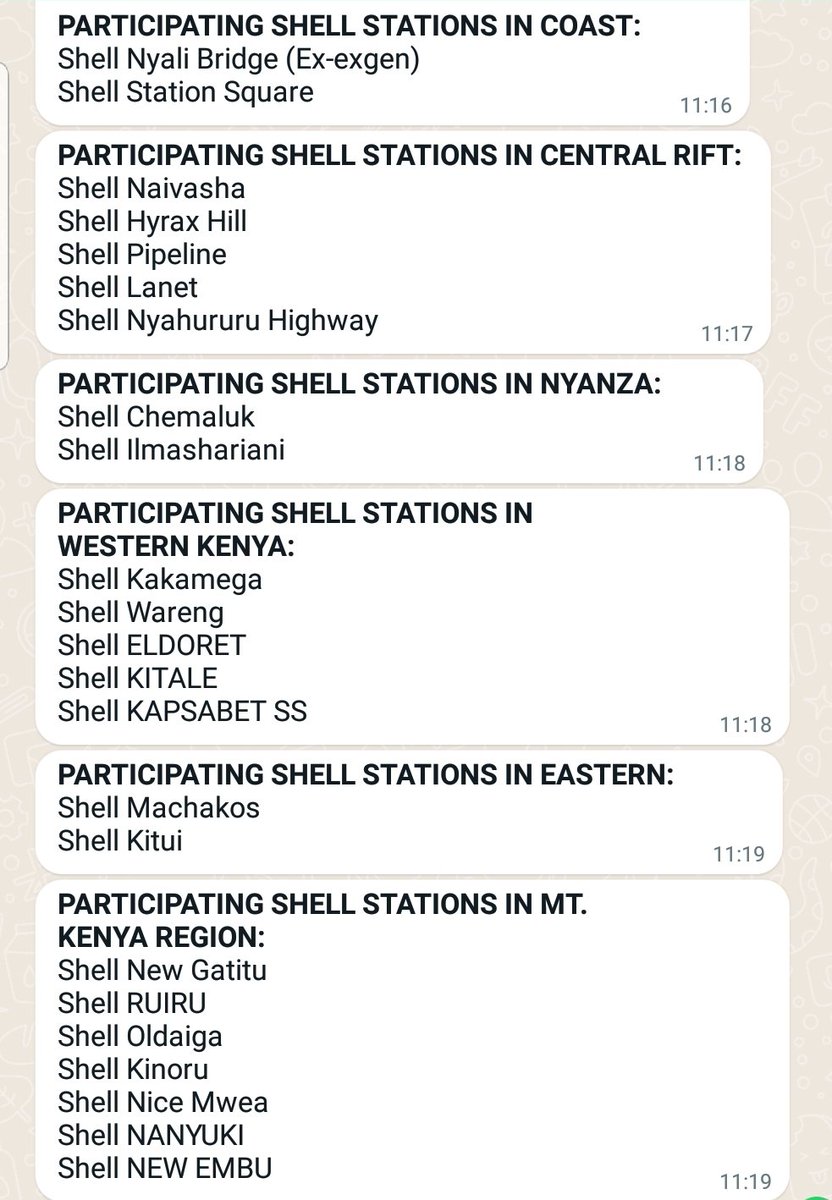 Brianflow10's tweet image. The following are the @Shell_Kenya stations participating in the offer. Save na shell kwa hii road trip my people, msiseme sikuwaambia.

#ShellHelixOilChange #TupataneShell #WRC2022