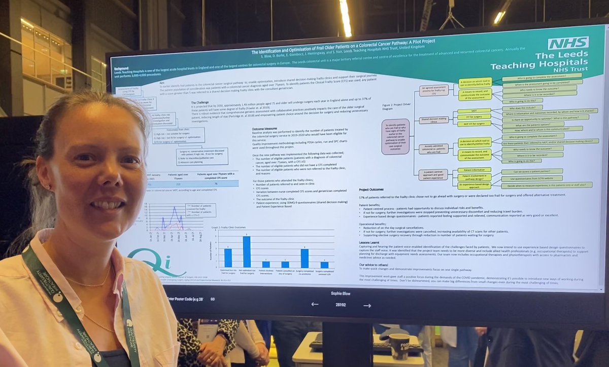 Sophie Blow (@blownawaysophie) on Twitter photo Huge honour to share the work of the <a href="/LeedsHospitals/">Leeds Teaching Hospitals</a> team improving care for our colorectal cancer patients with frailty <a href="/QualityForum/">Quality Forum</a> in Gothenburg
<a href="/sherena_nair/">Sherena Nair 💙</a> #dermotburke #juliehemingway
Working to create tomorrow today Huge honour to share the work of the <a href="/LeedsHospitals/">Leeds Teaching Hospitals</a> team improving care for our colorectal cancer patients with frailty <a href="/QualityForum/">Quality Forum</a> in Gothenburg
<a href="/sherena_nair/">Sherena Nair 💙</a> #dermotburke #juliehemingway
Working to create tomorrow today