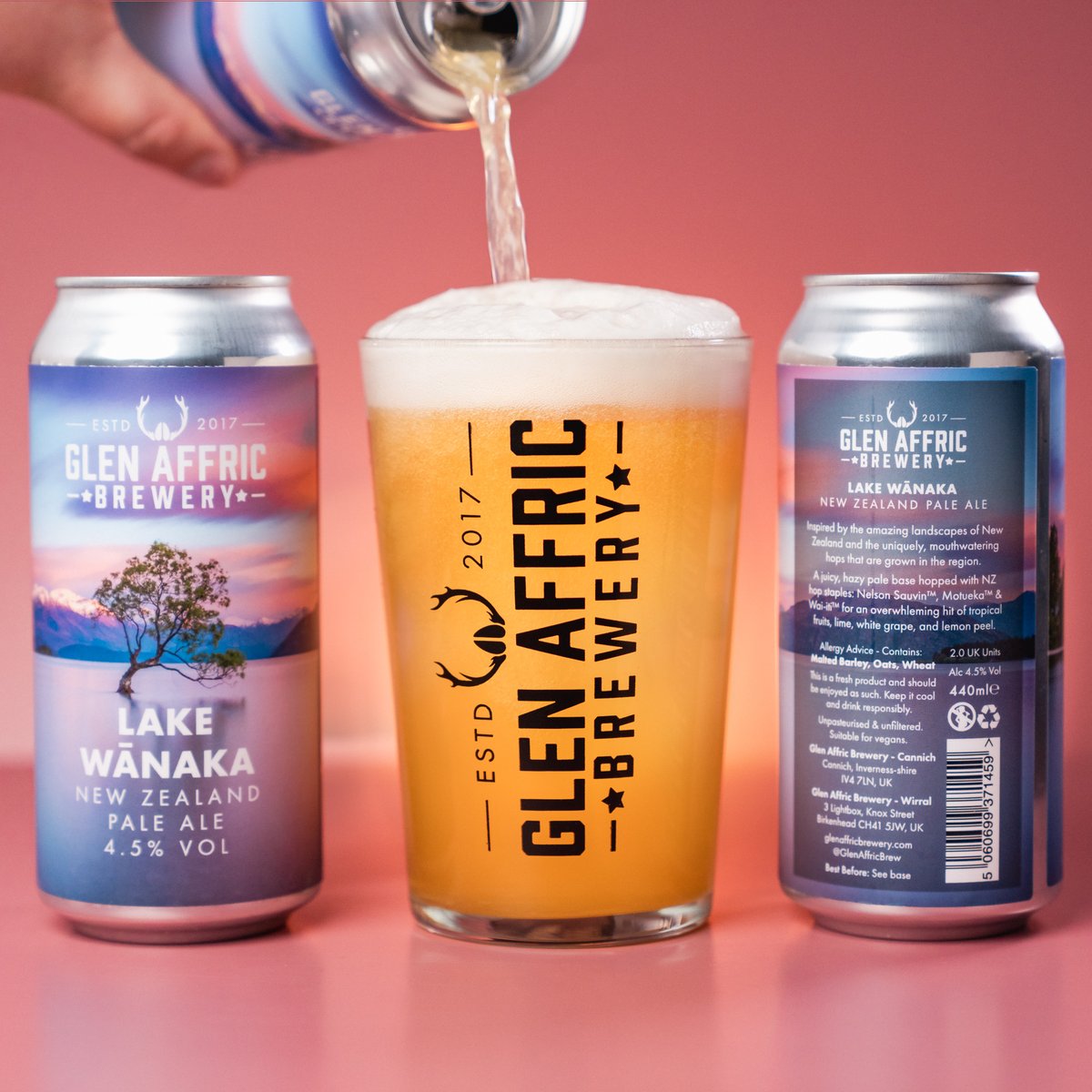 GlenAffricBrew's tweet photo. Have you tried our mouth-watering Lake Wānaka? A hazy pale ale hopped with New Zealand hop staples: Nelson Sauvin, Motueka &amp; Wai-iti for an overwhelming hit of lime, white grape &amp; lemon peel.

Get 9% OFF your order using code: EBC2022 at checkout! Valid 'til the end of the month. https://t.co/5qYxVv8zCI