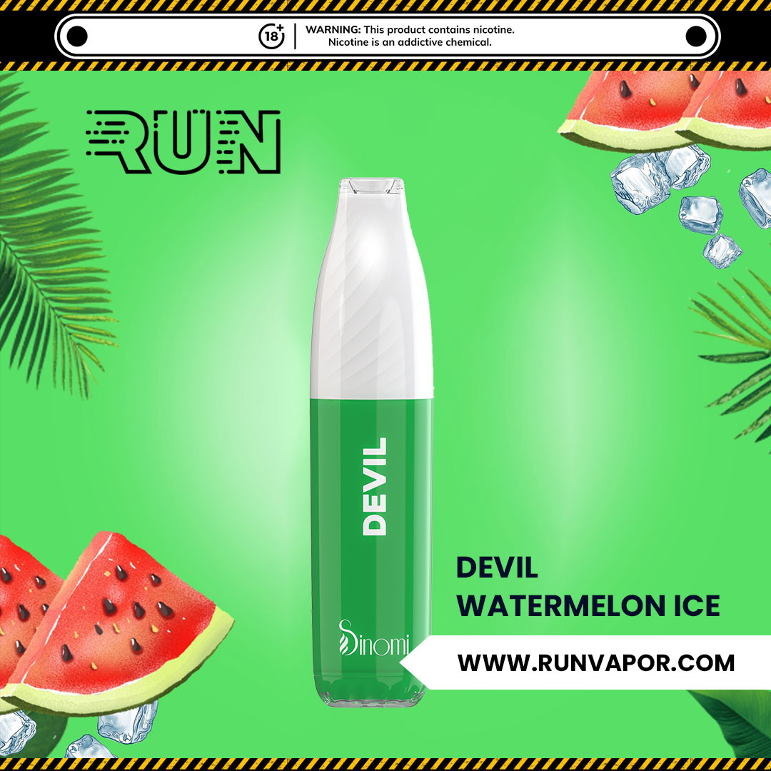 RunVapor's tweet image. #Devil 😈#Disposable #vapes having 900MAh bettery,type-c charge. #mesh coil #technology and usable up to 3600 puffs by bingo #Sinomi is now available in #watermelon ice.
runvapor.com/shop/devil/
⚠️Warning: The products may use with content contains nicotine.