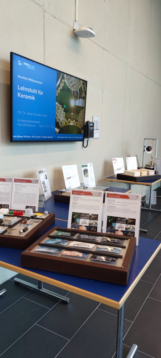 ghi_rwth's tweet photo. GHI will host the Fire- #ECerS Summer School "Eco-Design of Refractories: E for Ecological, Economic, and Eco-energetic." which will take place on 28-30 June, 2022. A ceramic exhibition has already been set up at GHI's entrance and we are glad to welcome interested visitors! https://t.co/BSjdepl5Uw