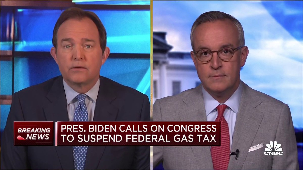 Biden calls for 3month suspension of gas and diesel taxes / Twitter