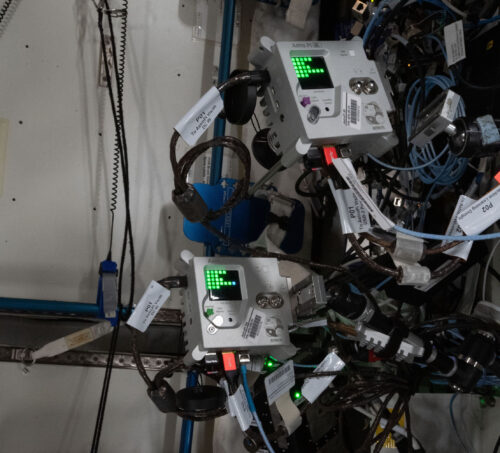 RaspberryPi_org's tweet image. Record numbers of young people took part in the European Astro Pi Challenge this year. They wrote code that ran in space on board the ISS — and helped choose the names of the new @astro_pi computers!We reveal the names in today’s blog: raspberrypi.org/blog/new-astro… @ESA__Education