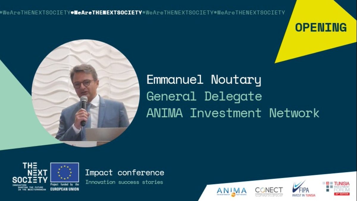TheNext_Society's tweet photo. #TheNextSocietyImpact ⚡ @enoutary @Anima_Network"Nous sommes heureux de célébrer les succès de @TheNext_Society et de poursuivre ces actions, tout en faisant vivre cette communauté au travers du projet #EuromedClustersForward" https://t.co/HFJtWVFHog