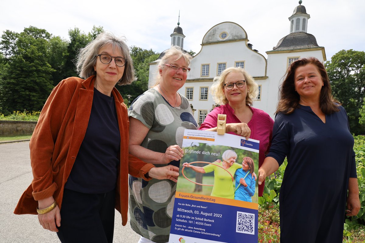 ehrenamtessen's tweet photo. +++ Herzliche Einladung zum Frauen.Gesundheitstag im wunderschönen Schloss Borbeck am 3. August 2022 😁

"(Er)finde dich neu!" lautet unser Motto – Wir freuen uns auf Dich!

👉 https://t.co/tJB8QK0Zba

#frauengesundheitstag #frauengesundheit #gesundheit #schlossborbeck #essen https://t.co/p0W33xxdC4