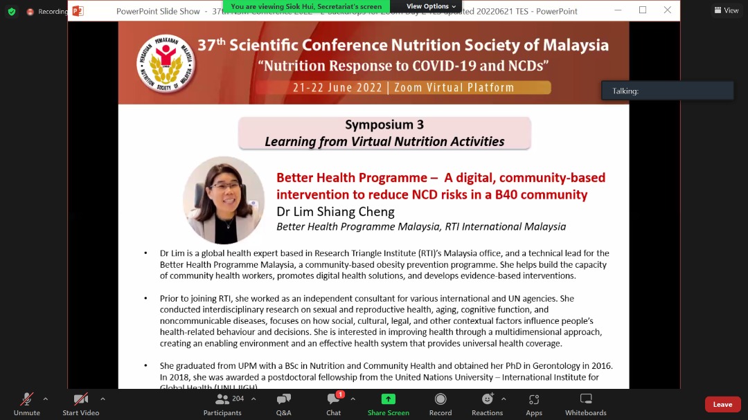 ShiangCheng's tweet photo. Grateful to share the Better Health Programme Malaysia at the NSM conference. While digital technologies can be the great tools and platforms for community health promotion programmes, one thing to remember is the human factor - digital connectivity still needs a human touch. https://t.co/qmTAgoFfYK