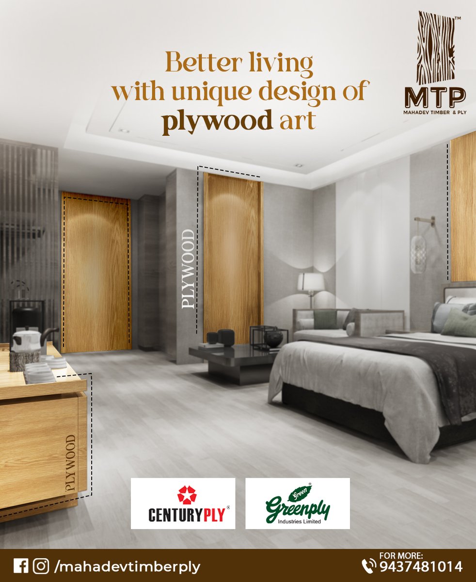 Mahadev Timber & Ply (@mahadev_ply) on Twitter photo We are committed to providing you the highest possible standard of living with our Plywood.
Visit <a href="/mahadev_ply/">Mahadev Timber & Ply</a> to get the best collection of plywood designs and many more.
Contact us: +91 9437481014
.
.
#mahadevtimberply #bhubaneswar #mybhubaneswar #bhubaneswarbuzz We are committed to providing you the highest possible standard of living with our Plywood.
Visit <a href="/mahadev_ply/">Mahadev Timber & Ply</a> to get the best collection of plywood designs and many more.
Contact us: +91 9437481014
.
.
#mahadevtimberply #bhubaneswar #mybhubaneswar #bhubaneswarbuzz