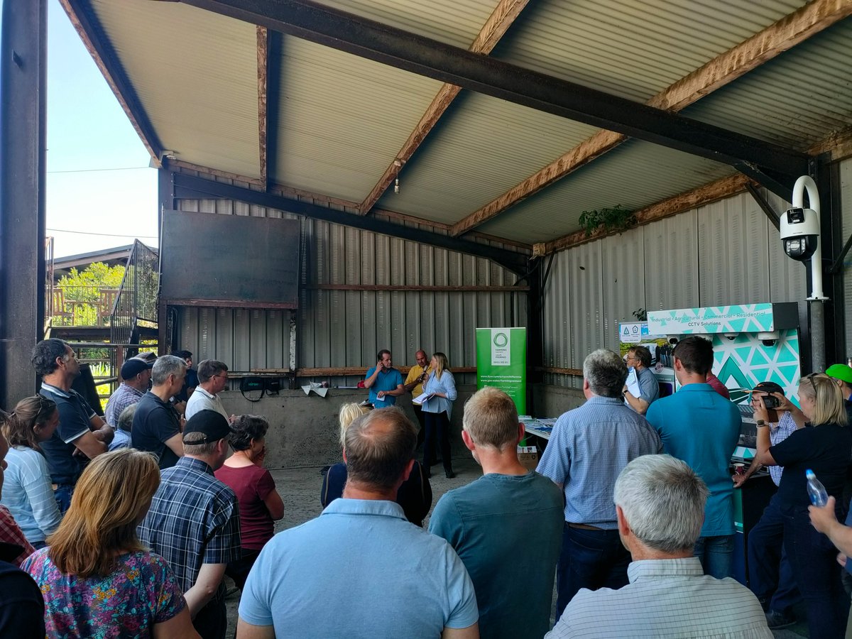 FarmingConnect's tweet photo. A beautiful day yesterday at Llwyn y Brain, Newtown discussing the results of their project looking at incorporating timothy within a seed mix on a block of wet, peaty hill ground. https://t.co/BwHOzuNsey