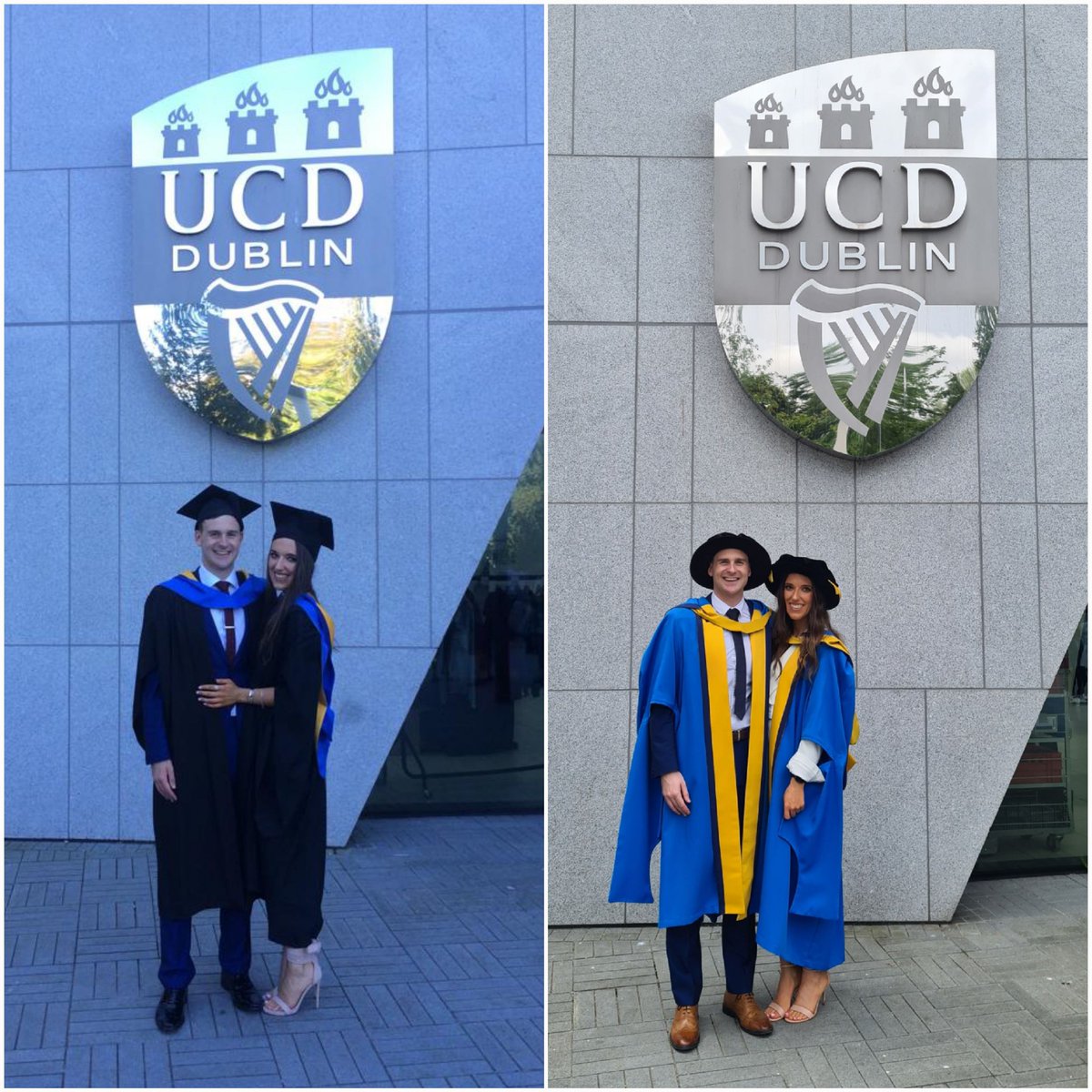 steven_mul's tweet photo. Almost 6 years between these pictures. Delighted to receive my PhD degree alongside @EmmaRegan_UCD on Friday - it's been quite the journey over the last few years and I'm looking forward to whatever the future holds!

#FoodScience #PhD #UCD @UCDFoodHealth @ucdagfood @ucddublin https://t.co/0Ie7sAuG27