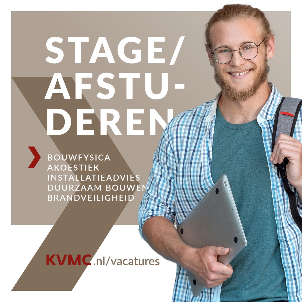 🎒 Studeer jij #Bouwkunde of #Installatietechniek en ben je op zoek naar een #Stageplaats of... ben jij al aan het 🎓 #Afstuderen? 👇👇👇 KVMC helpt jou graag vooruit ⏩ en biedt stage- en afstudeerplaatsen aan inclusief vergoeding. 😉 kvmc.nl/vacatures